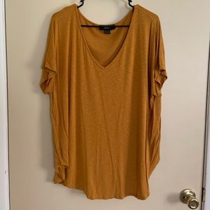 Gold Forever 21 V-Neck